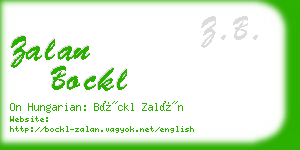 zalan bockl business card